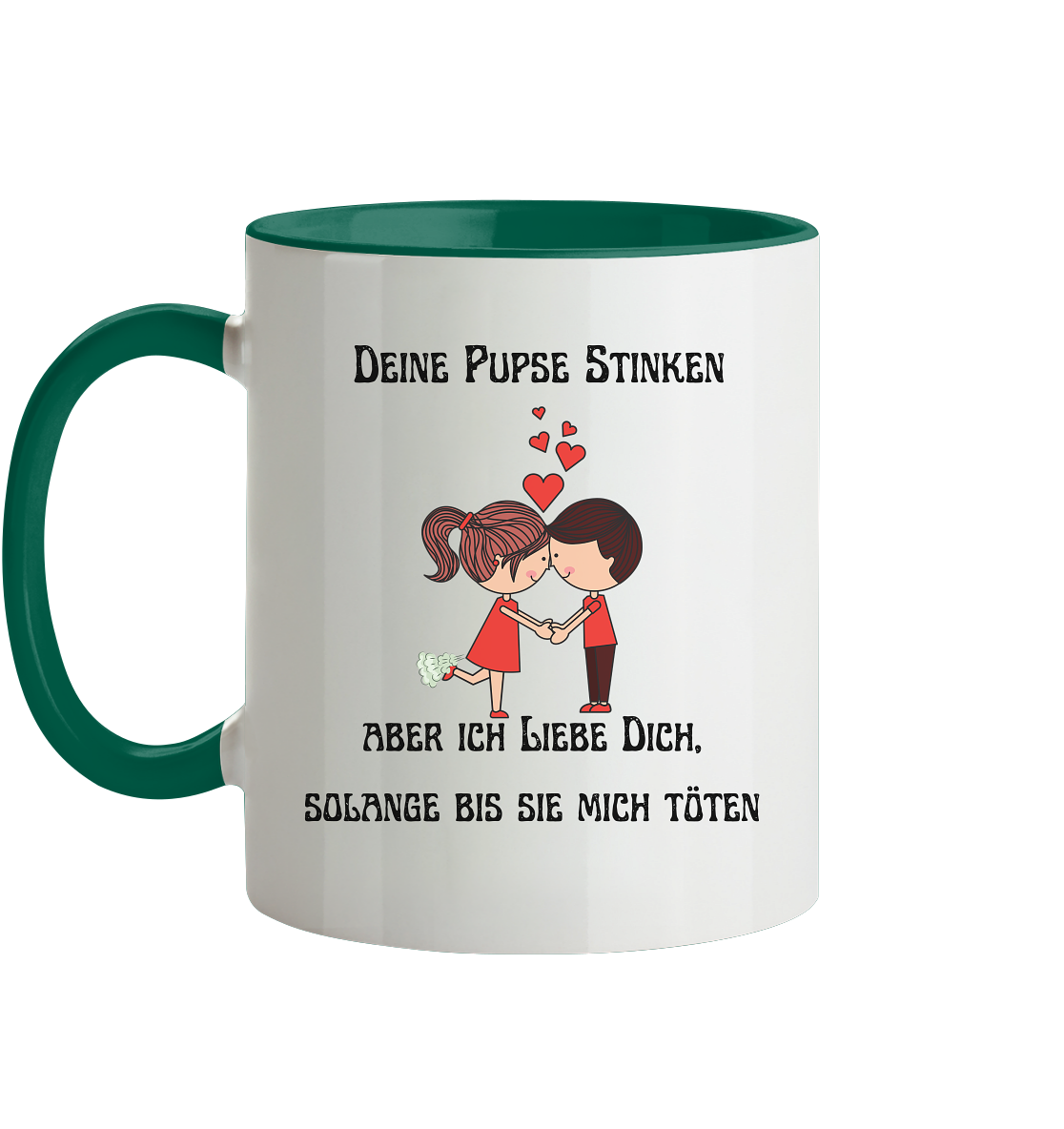 Für Sie---Deine Pupse Stinken...... - Tasse zweifarbig