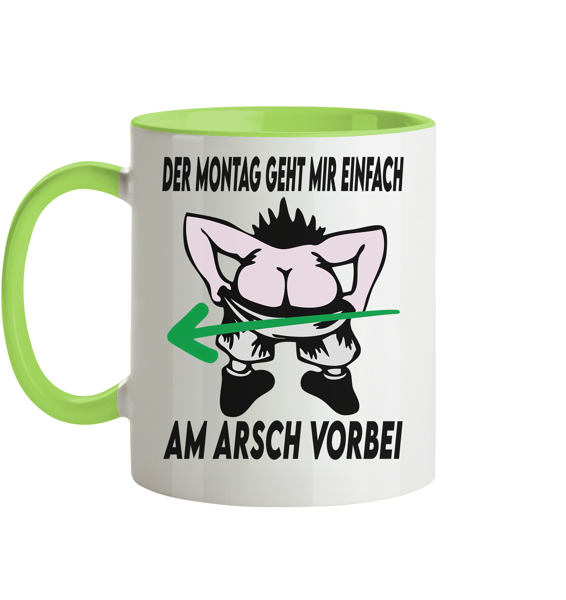Am Montag geht mir einfach am Arsch vorbei - Tasse zweifarbig