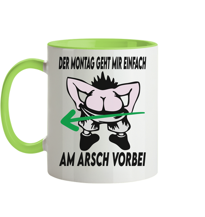 Am Montag geht mir einfach am Arsch vorbei - Tasse zweifarbig