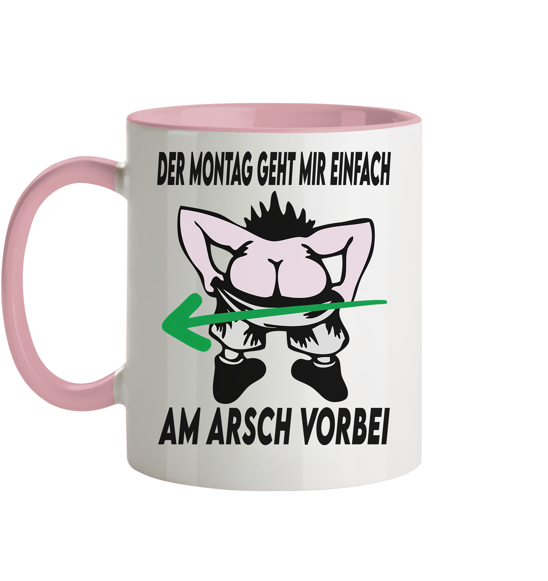 Am Montag geht mir einfach am Arsch vorbei - Tasse zweifarbig