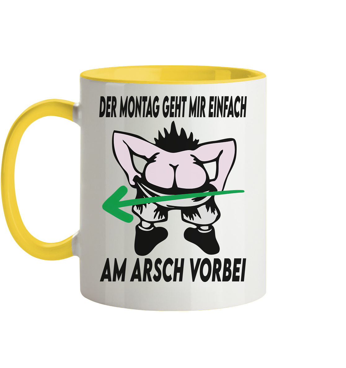 Am Montag geht mir einfach am Arsch vorbei - Tasse zweifarbig