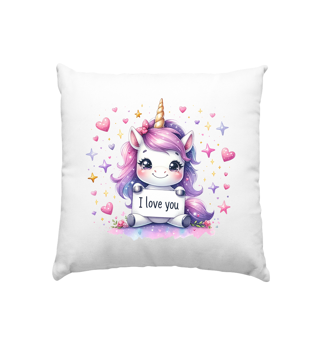 Kissen Einhorn I Love You 40x40cm