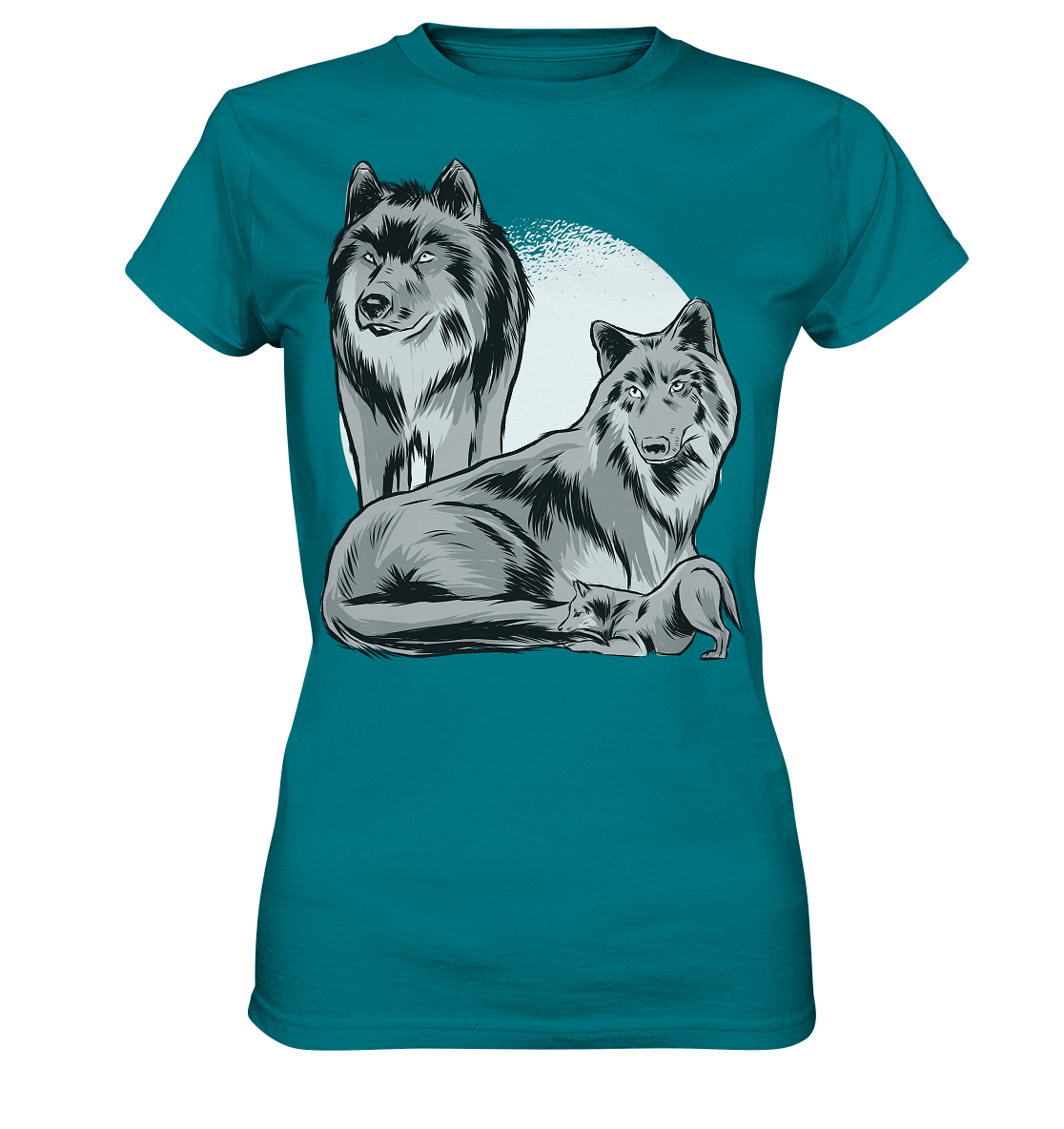 Schönes Wolf T-Shirt - Ladies Premium Shirt
