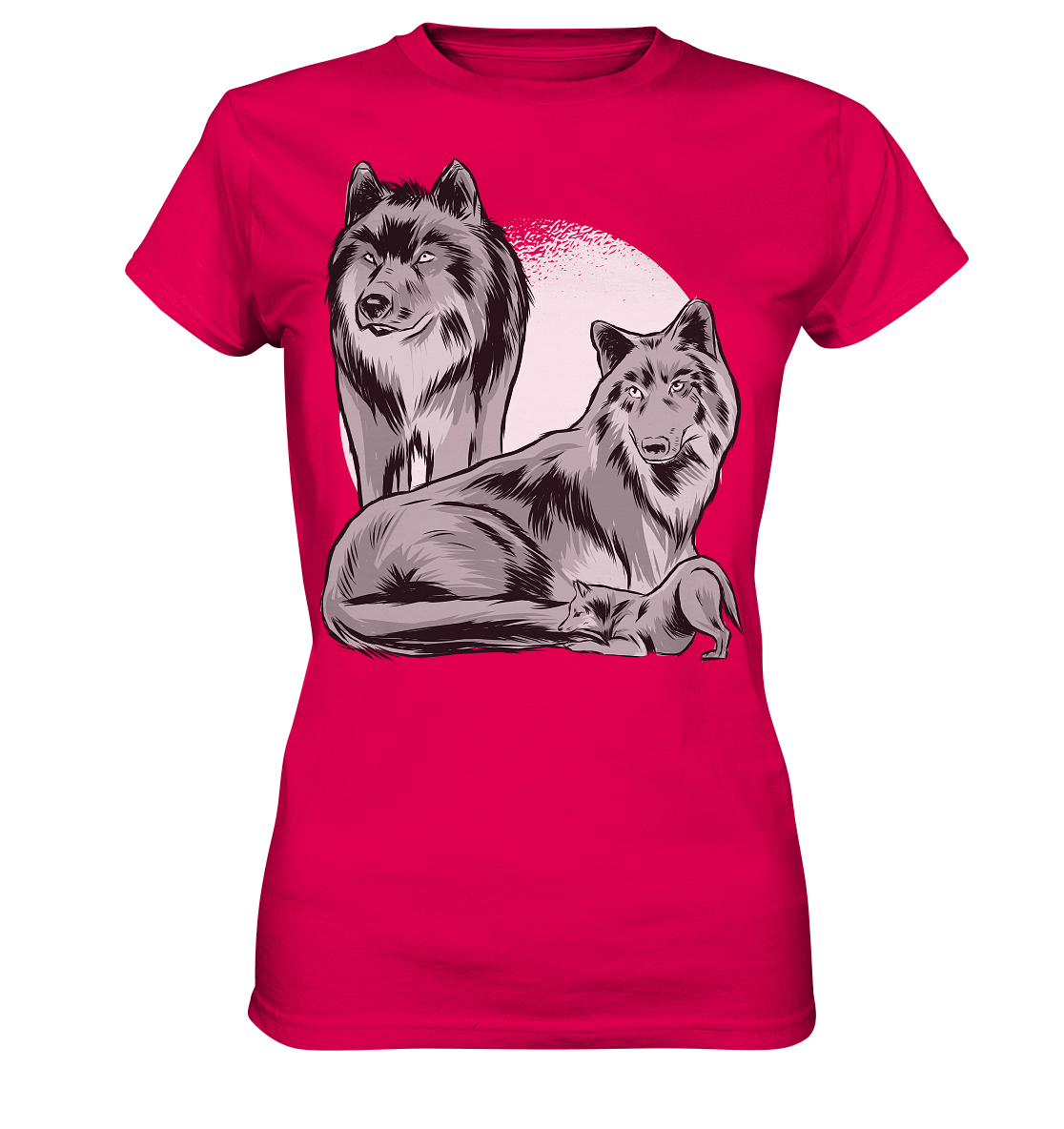 Schönes Wolf T-Shirt - Ladies Premium Shirt