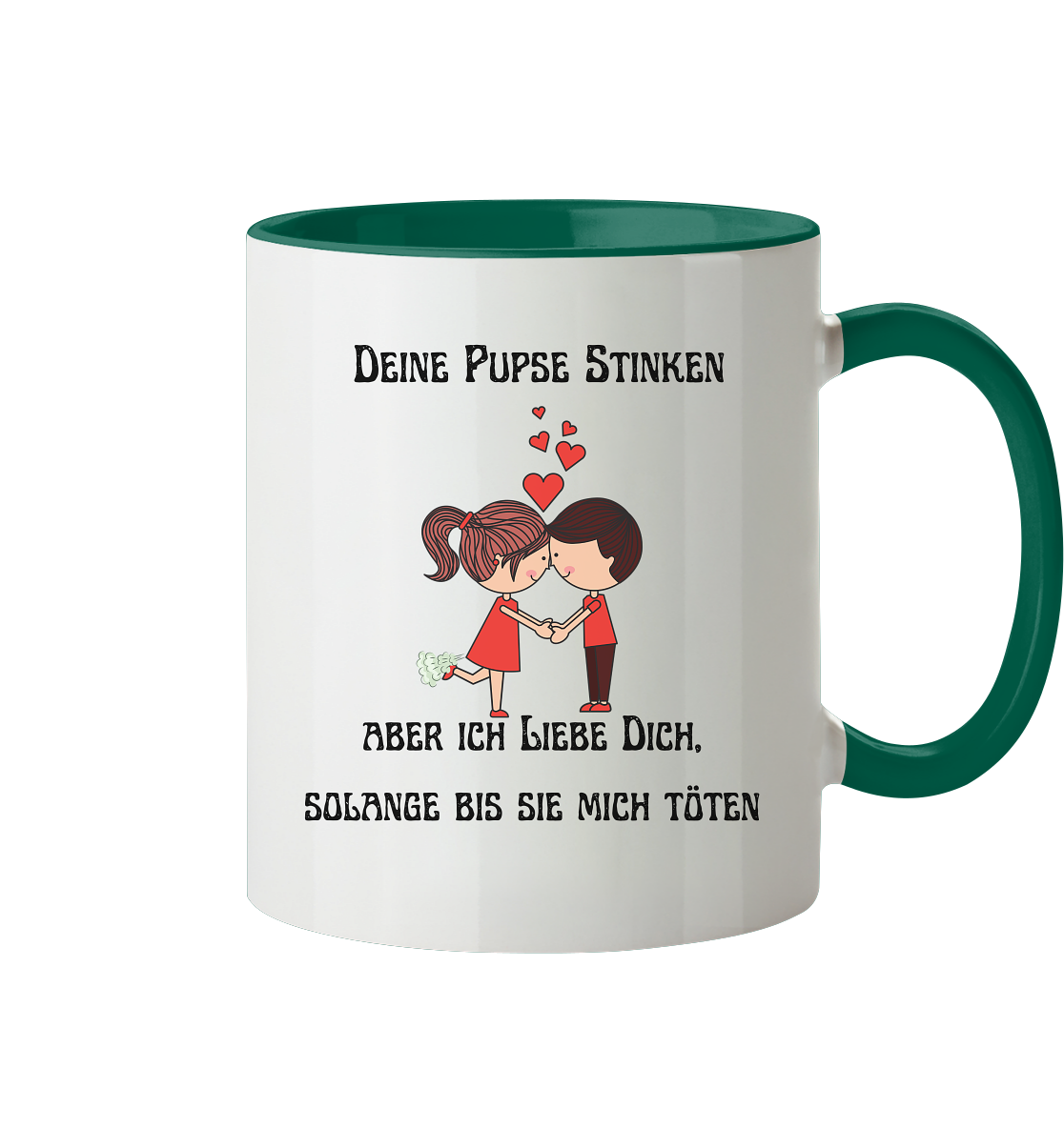 Für Sie---Deine Pupse Stinken...... - Tasse zweifarbig