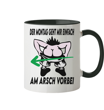 Am Montag geht mir einfach am Arsch vorbei - Tasse zweifarbig