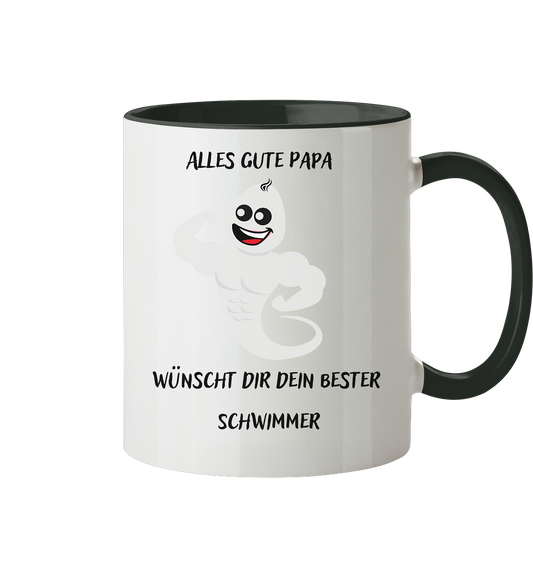 Alles Gute Papa wünscht Dir Dein Bester Schwimmer - Tasse zweifarbig