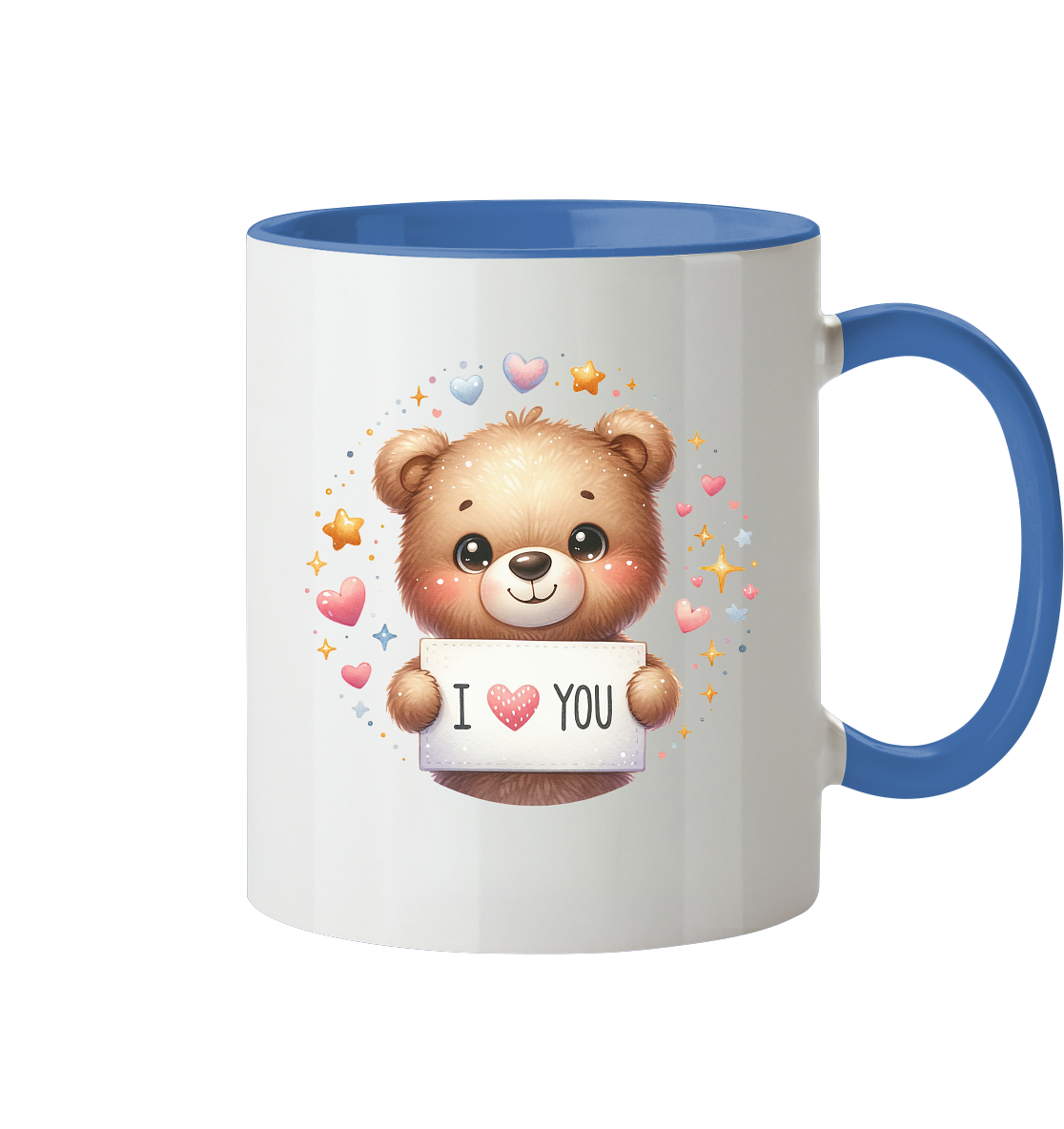 Süßer Bär mit I love You - Tasse zweifarbig
