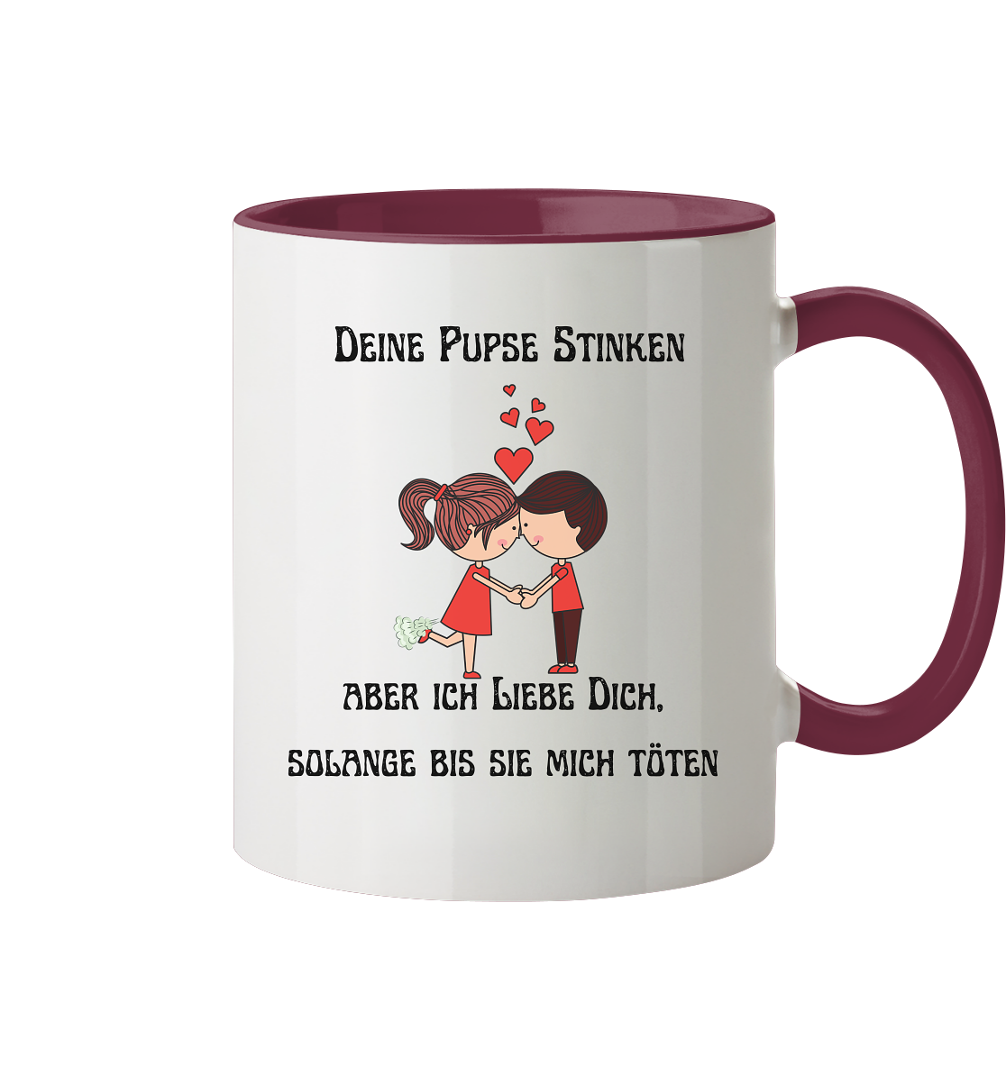 Für Sie---Deine Pupse Stinken...... - Tasse zweifarbig