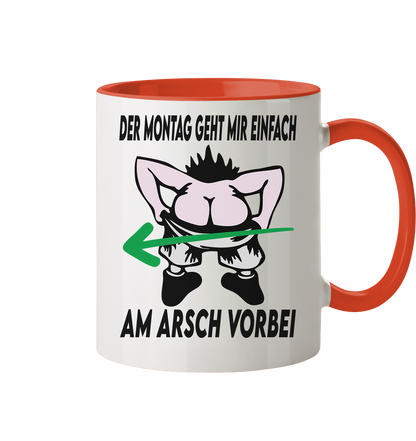 Am Montag geht mir einfach am Arsch vorbei - Tasse zweifarbig