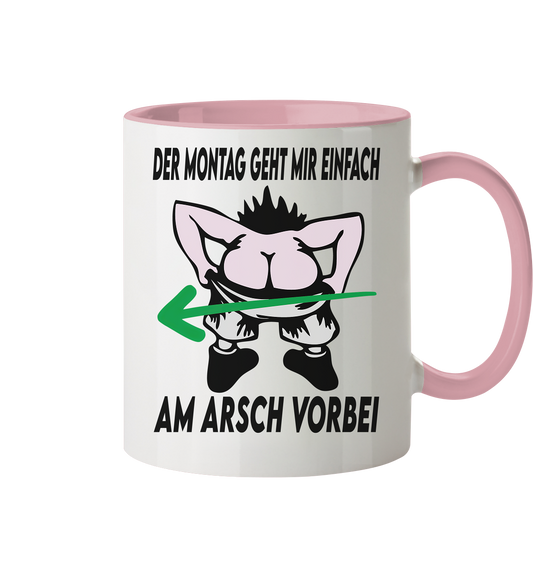 Am Montag geht mir einfach am Arsch vorbei - Tasse zweifarbig
