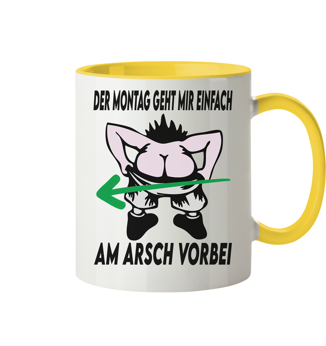 Am Montag geht mir einfach am Arsch vorbei - Tasse zweifarbig