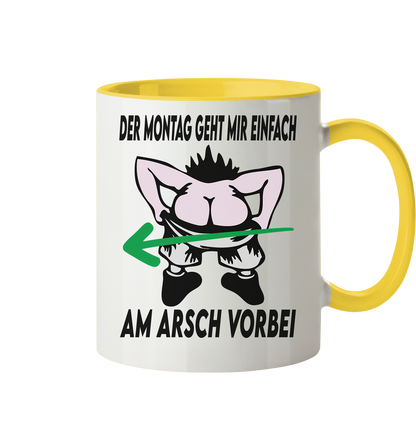 Am Montag geht mir einfach am Arsch vorbei - Tasse zweifarbig